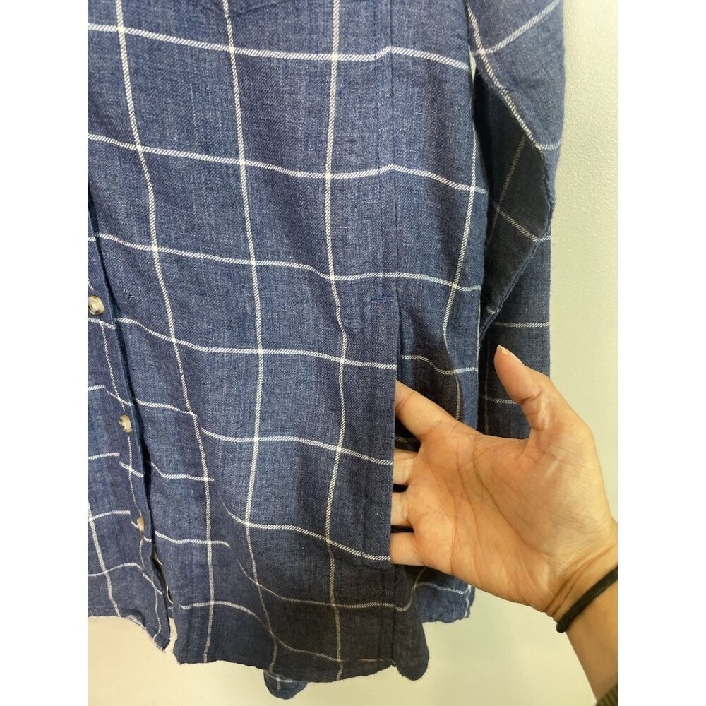 Toad&Co Cairn LS Shirt Women's Size S Blue Plaid Button-Up Long Sleeve Collared - Picture 5 of 10